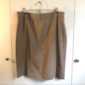 Armani - Italy -Beige Pencil Skirt Wool Blend s 14